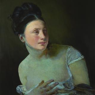 Dubufe painting with a green tint